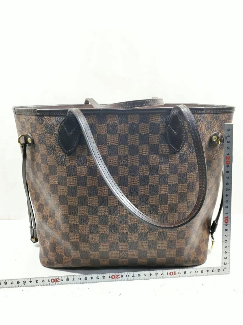 Authentic Louis Vuitton Neverfull MM Damier Ebene Tote Brown LV Shoulder Bag - Picture 3 of 16